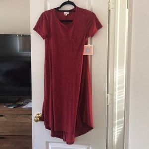 LulaRoe Carly Dark Red size XXS